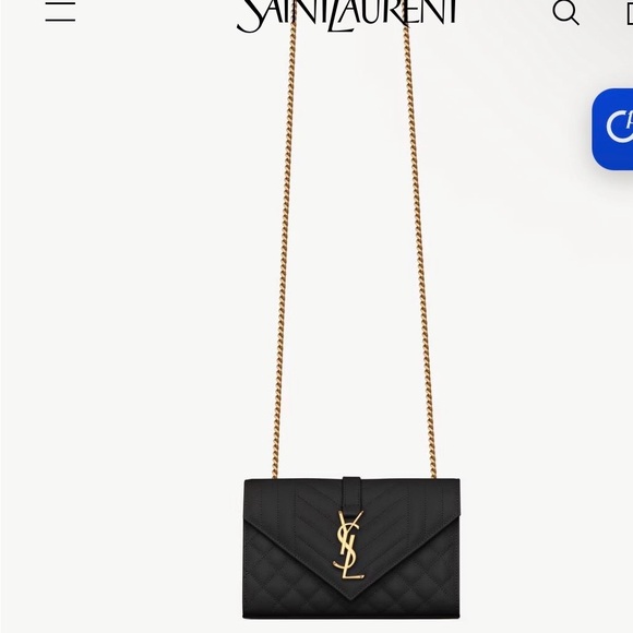 Saint Laurent Handbags - Saint Laurent Black and Gold Crossbody Bag
